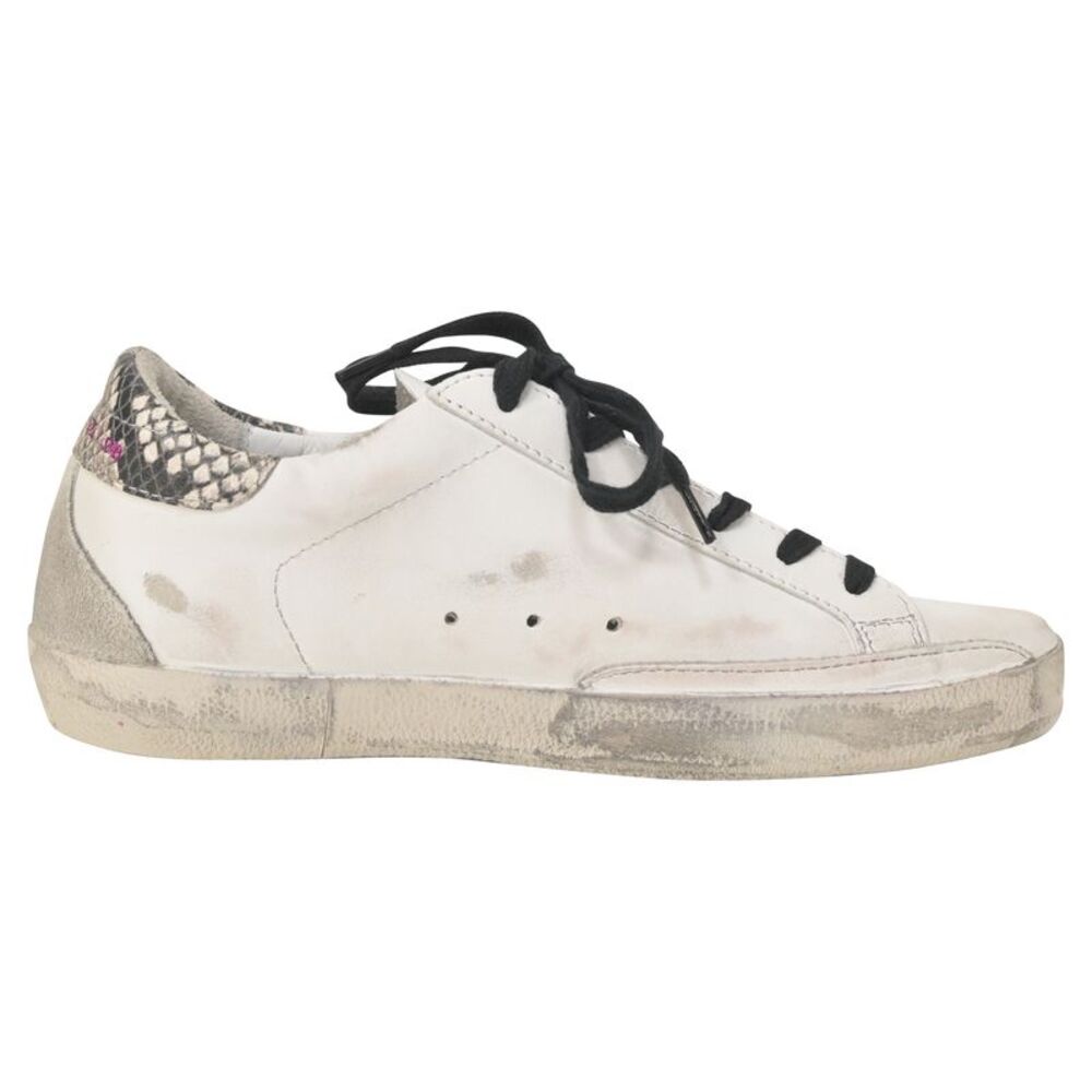 Golden Goose Superstar Low Top Sneakers in White Leather - Picture 1 of 9